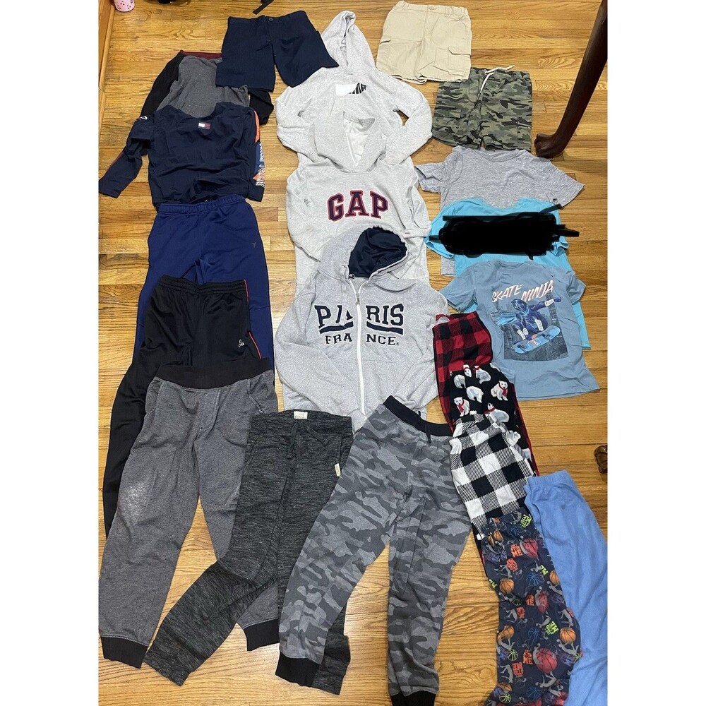 Boys Clothing Bundle Lot 20 Piece Size 10/12 Pants,Sweat Hoodies T-Shirts Shorts